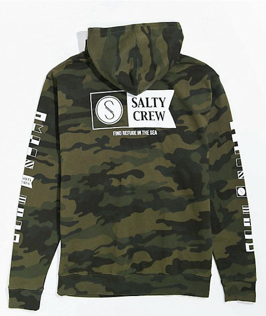 Kids Hoodies & Sweatshirts * | Salty Crew Kids' Bruce Camo Hoodie Online Discount