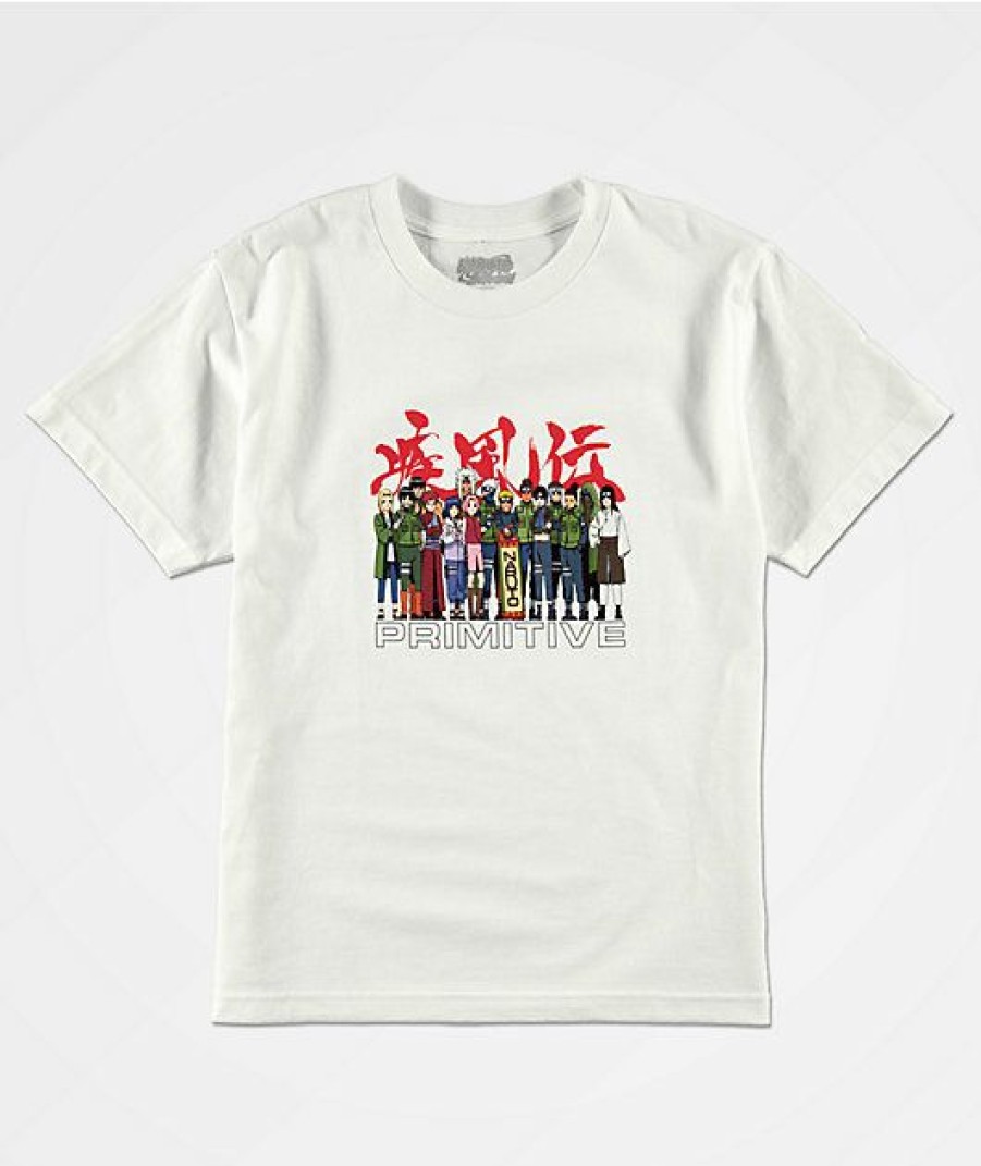 Kids T-Shirts * | Primitive X Naruto Kids Leaf Village White T-Shirt Promotion