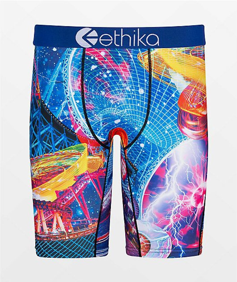 Kids Boxer Briefs * | Ethika Kids' Carnie Blue Boxer Briefs Sale Online