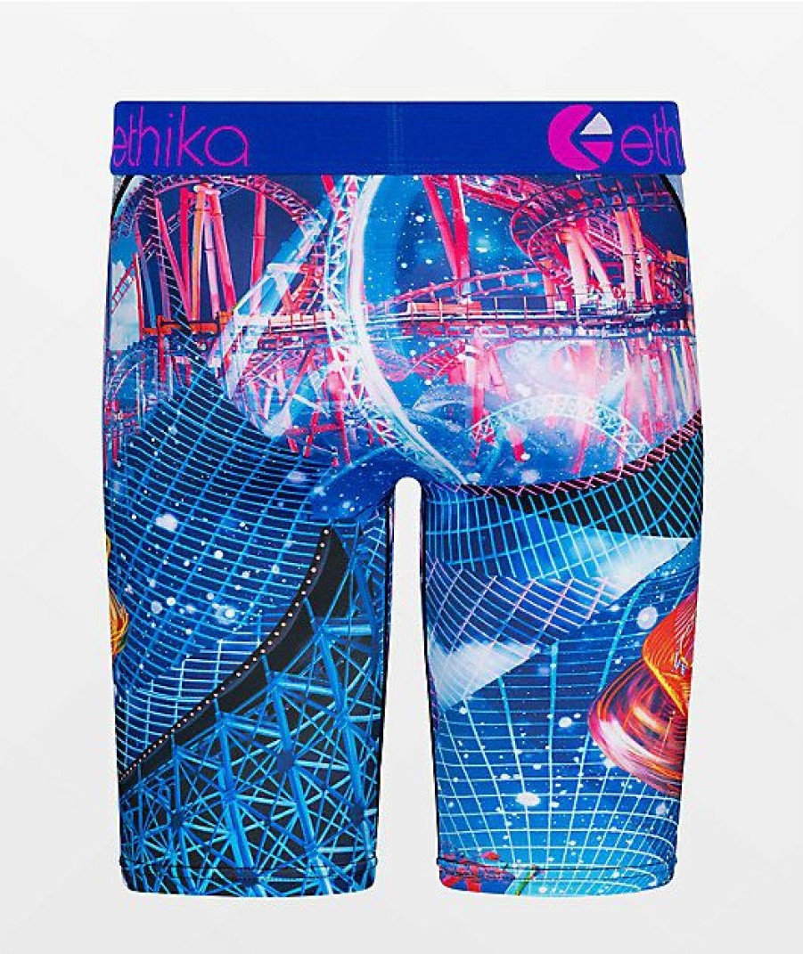 Kids Boxer Briefs * | Ethika Kids' Carnie Blue Boxer Briefs Sale Online