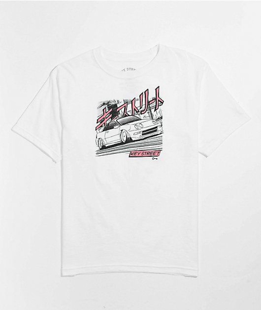 Kids T-Shirts * | Key Street Kids' Speedin' White T-Shirt New