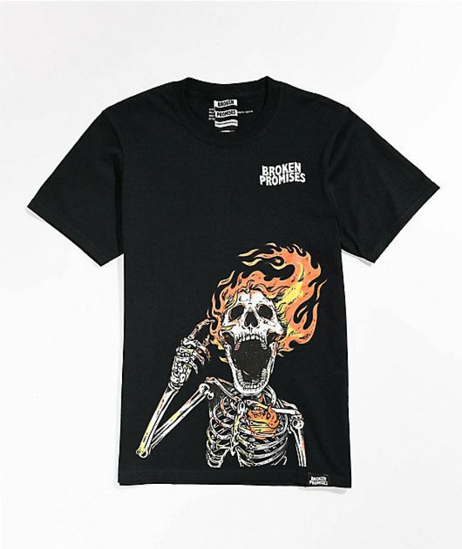 Kids T-Shirts * | Broken Promises Kids Pyromaniac Black T-Shirt Superior Style