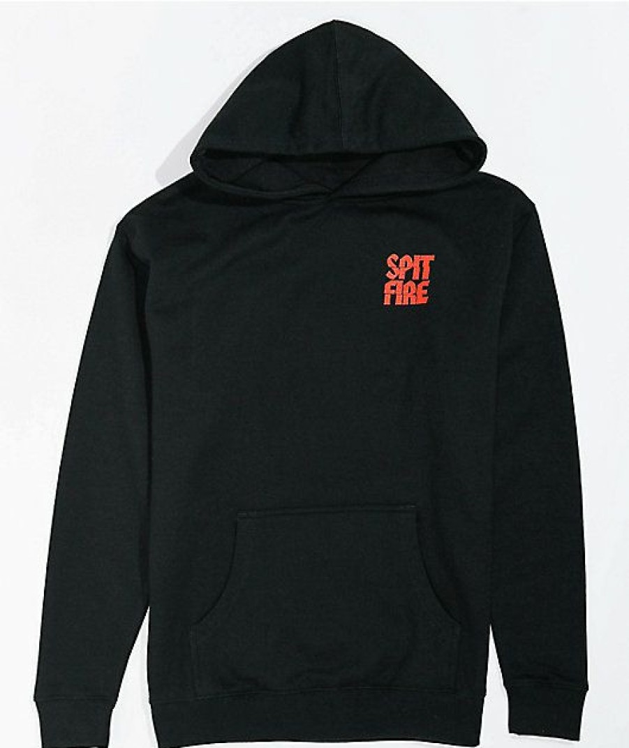 Kids Hoodies & Sweatshirts * | Spitfire Kids Clean Cut Black Hoodie Nice Style