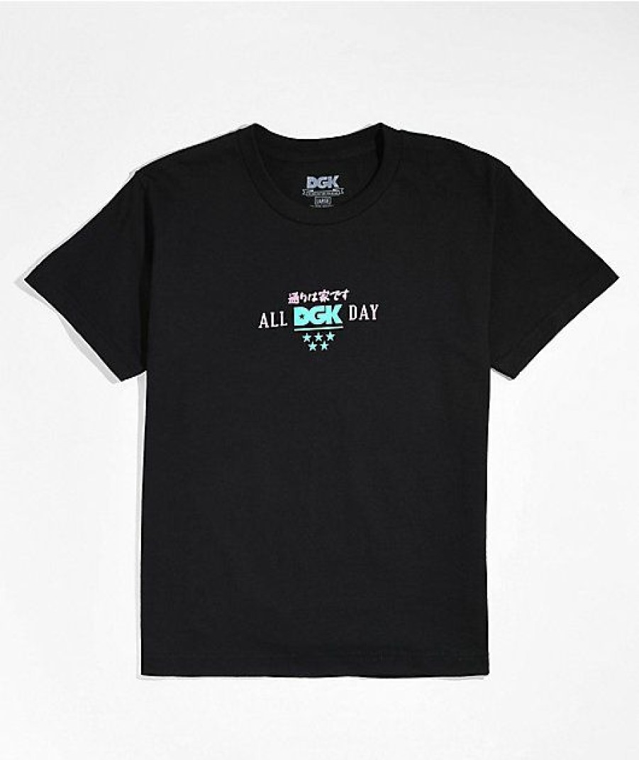 Kids T-Shirts * | Dgk Kids Blossoms Black T-Shirt Sale Online