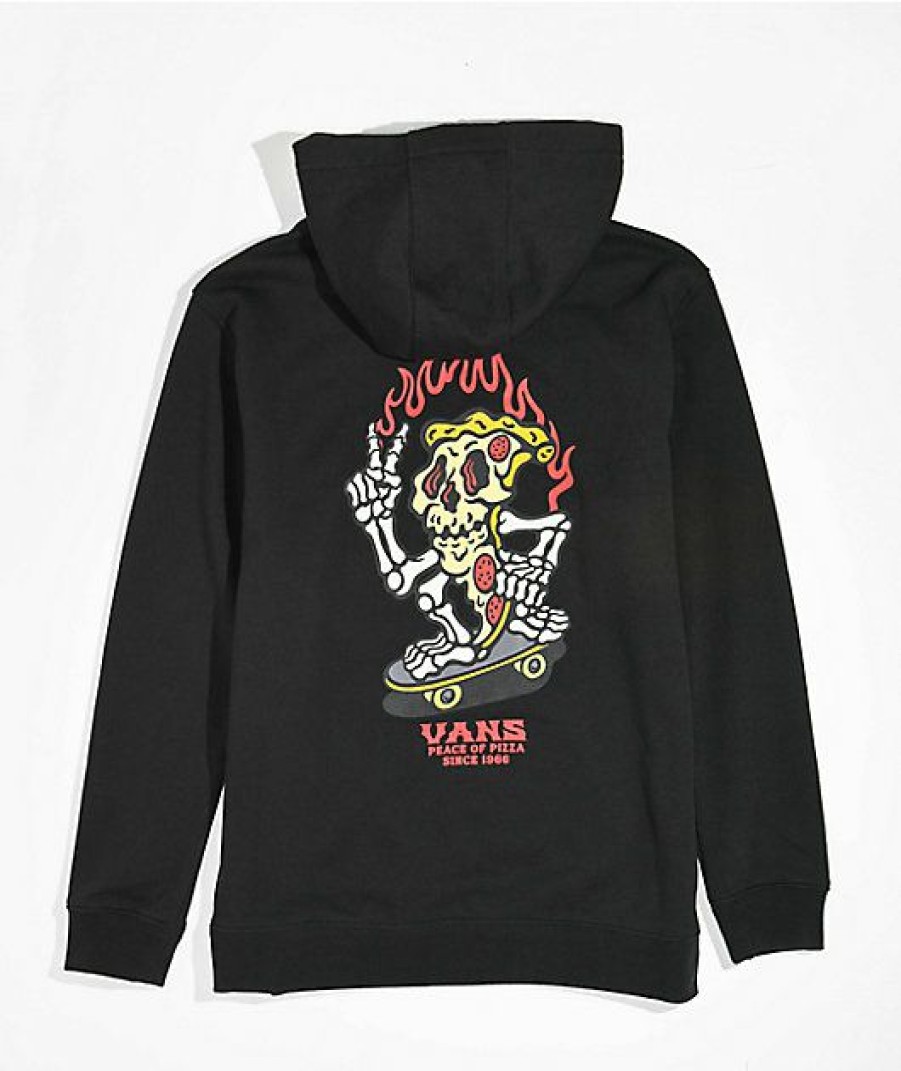 Kids Hoodies & Sweatshirts * | Vans Kids Pizzeria Black Hoodie Original Model