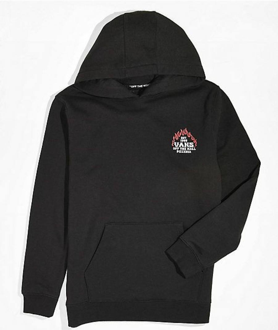 Kids Hoodies & Sweatshirts * | Vans Kids Pizzeria Black Hoodie Original Model