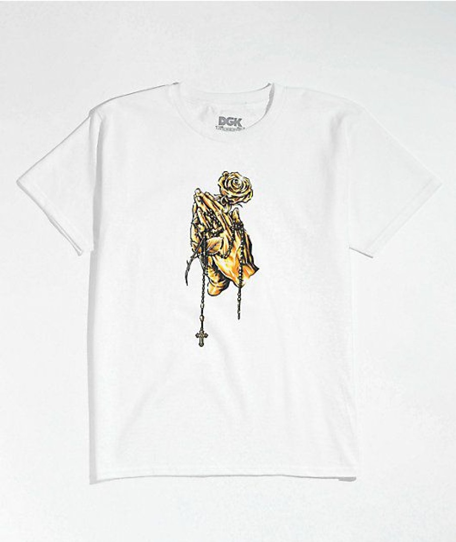 Kids T-Shirts * | Dgk Kids Golden Blessings White T-Shirt Fire Sale