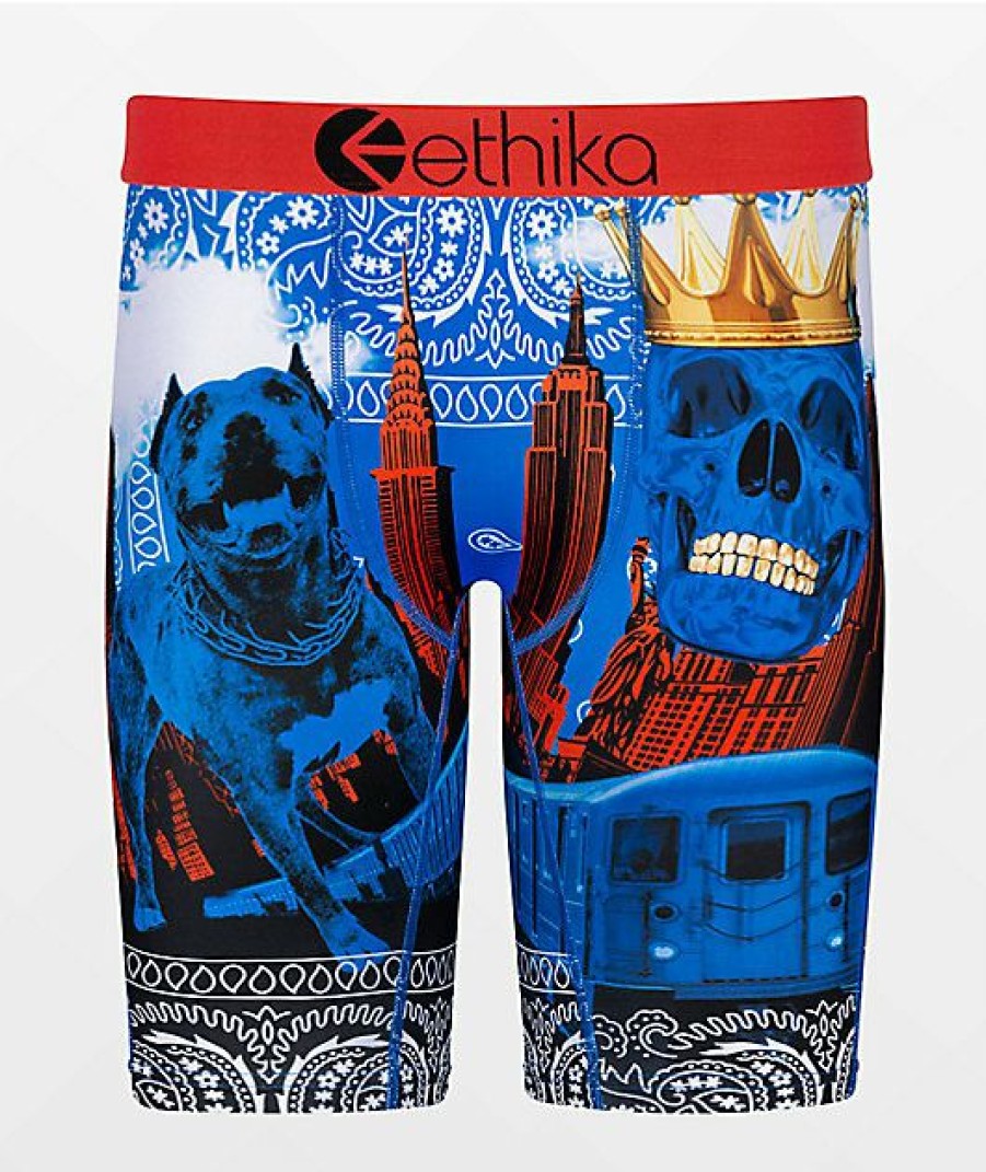 Kids Boxer Briefs * | Ethika Kids This Tough Blue Boxer Briefs Excellent Quality