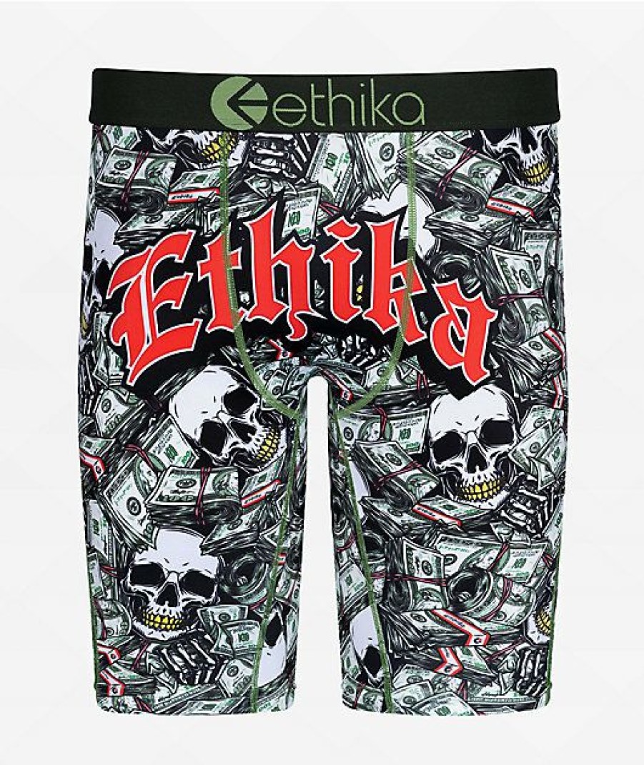 Kids Boxer Briefs * | Ethika Kids Cash Rules Green Boxer Briefs At The Best Price