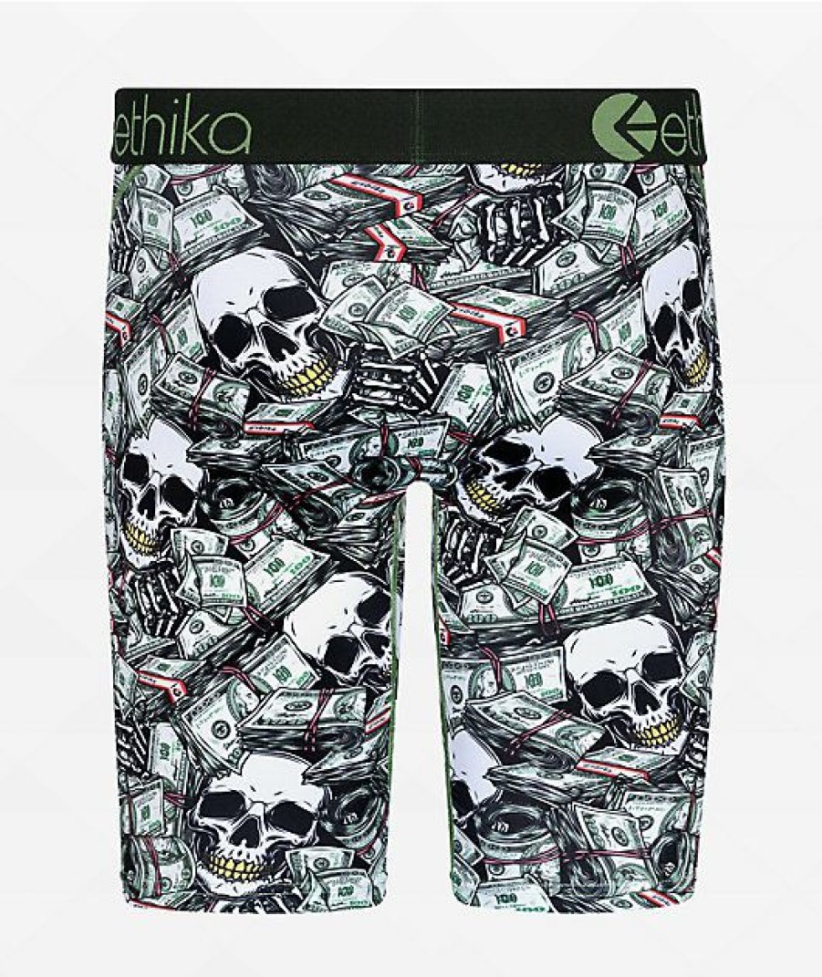 Kids Boxer Briefs * | Ethika Kids Cash Rules Green Boxer Briefs At The Best Price