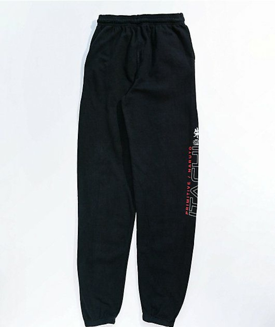 Kids Jeans & Pants * | Primitive X Naruto Kids Itachi Black Jogger Sweatpants Cheaper