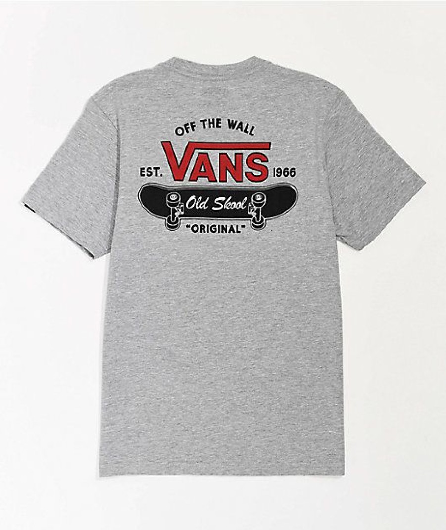 Kids T-Shirts * | Vans Kids' Old Skool Complete Grey T-Shirt The Varied Pattern