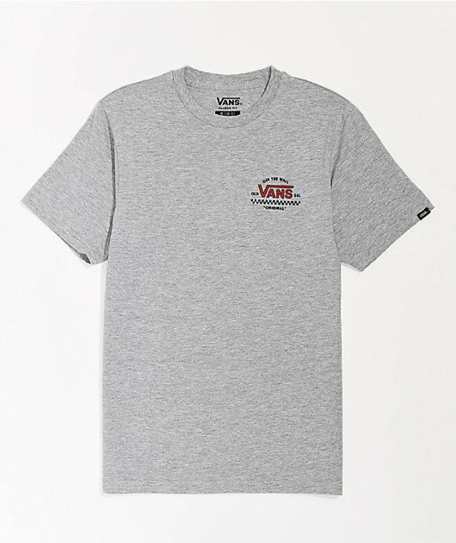 Kids T-Shirts * | Vans Kids' Old Skool Complete Grey T-Shirt The Varied Pattern