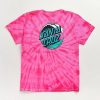 Kids T-Shirts * | Santa Cruz Kids Wave Dot Pink Tie Dye T-Shirt New Collections