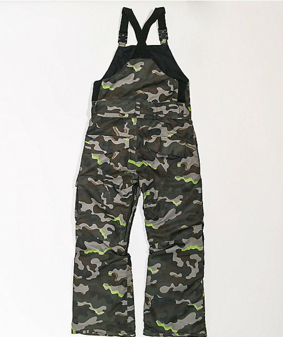 Kids Jeans & Pants * | Volcom Barkley Camo 10K Bib Snowboard Pants Kids Competitive Price