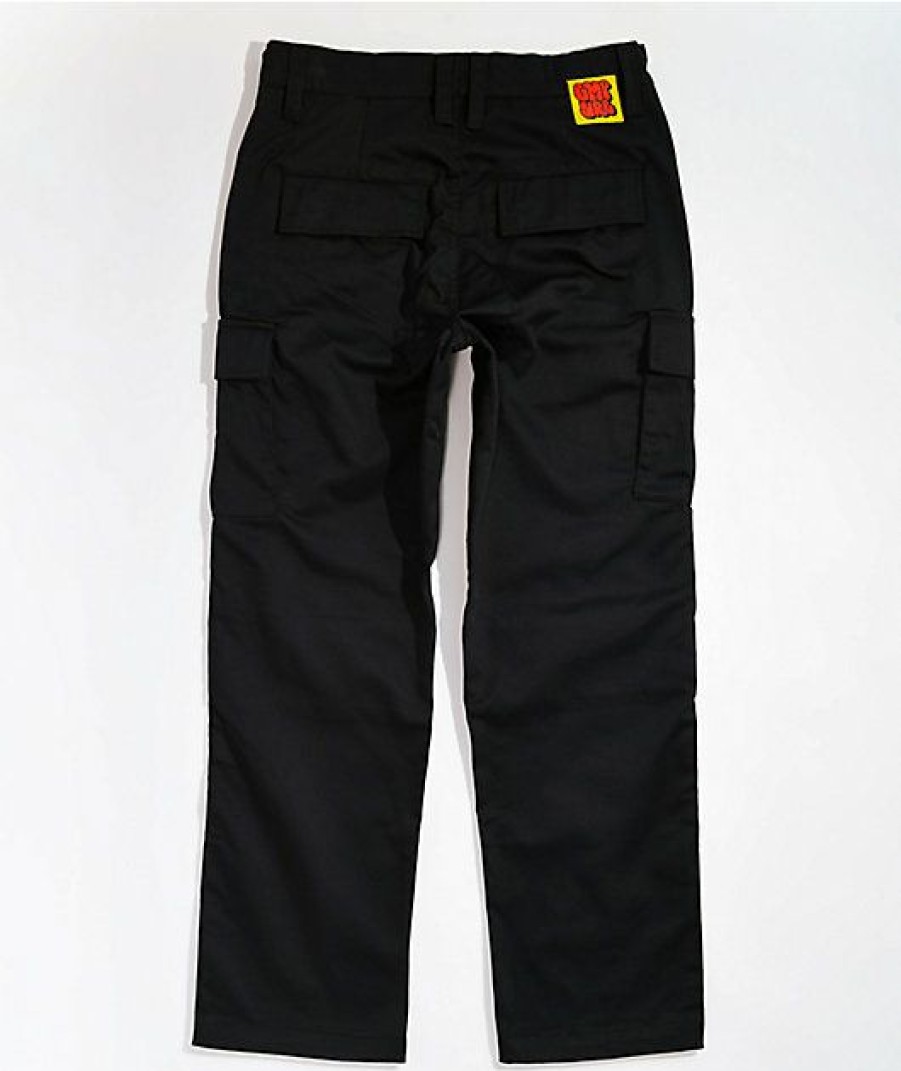 Kids Jeans & Pants * | Empyre Kids Loose Fit Black Cargo Skate Pants Online Discount