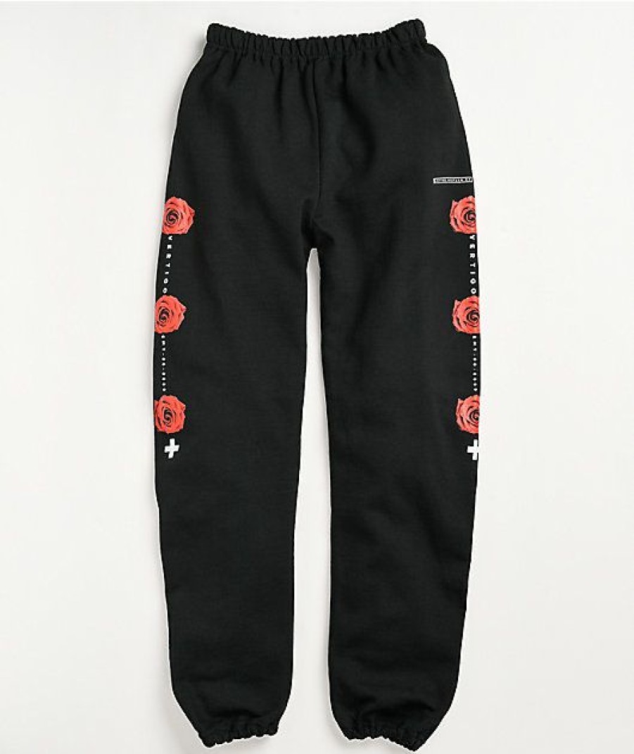 Kids Jeans & Pants * | Empyre Kids Veritose Black Jogger Sweatpants Special Design