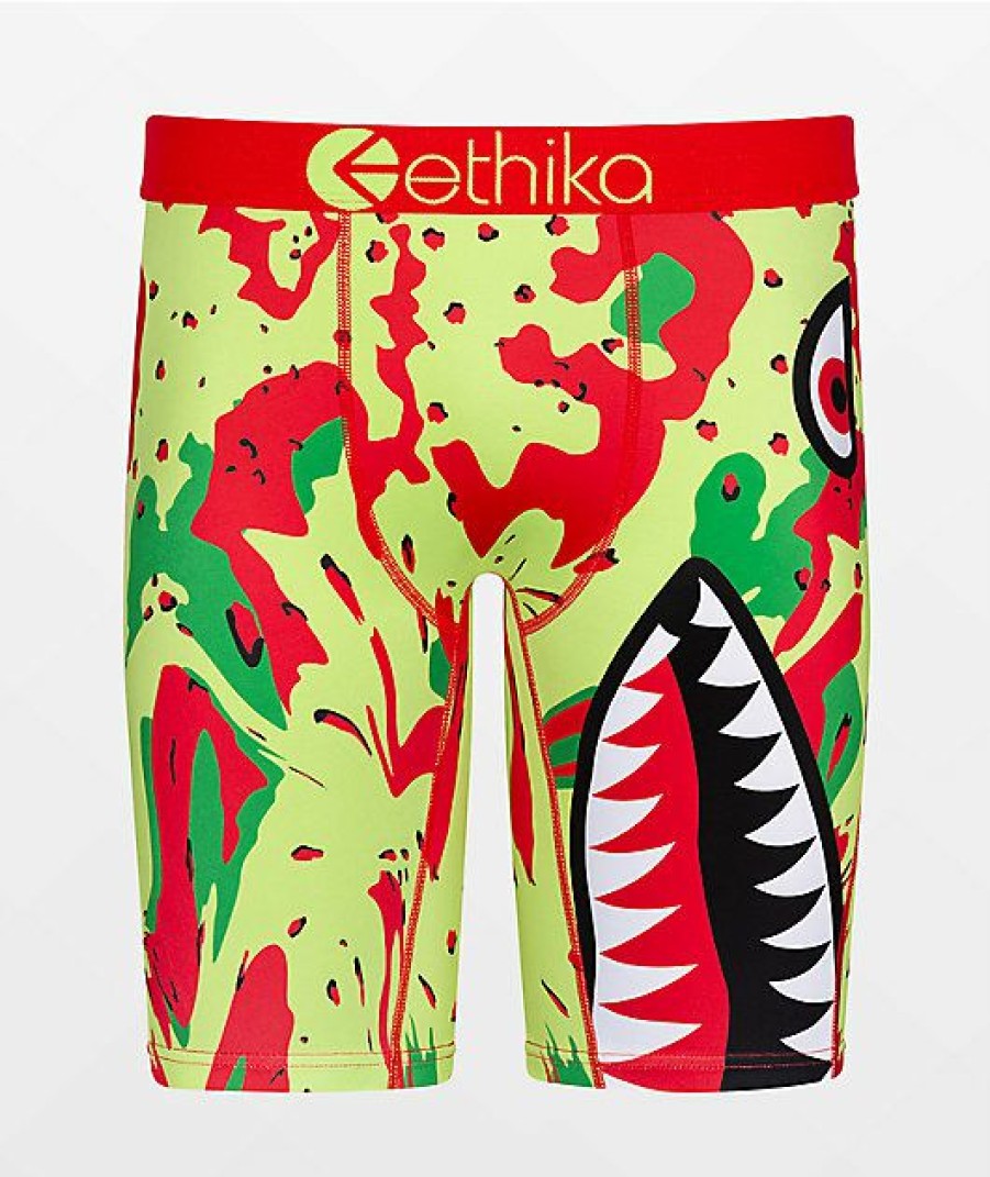 Kids Boxer Briefs * | Ethika Boys Bomber Camo Drip Boxer Briefs Original Model