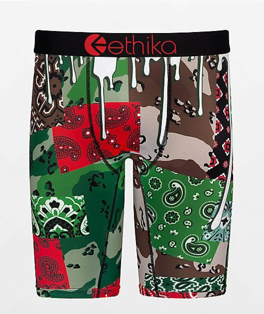 Kids Boxer Briefs * | Ethika Boys Paisley Camo Boxer Briefs At The Best Price