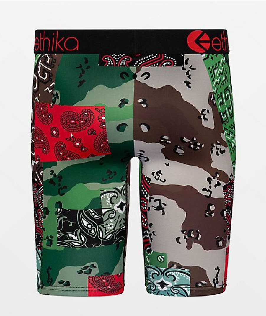 Kids Boxer Briefs * | Ethika Boys Paisley Camo Boxer Briefs At The Best Price