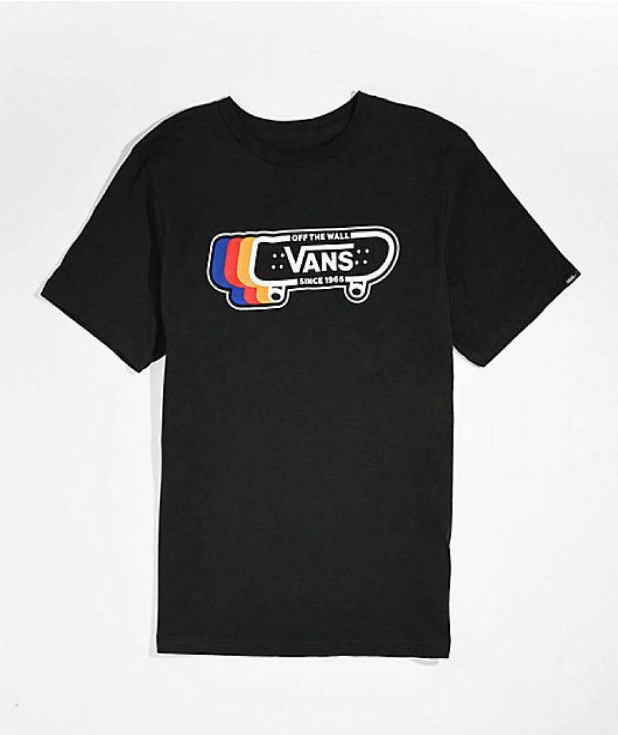 Kids T-Shirts * | Vans Kids Skate Since 1966 Black T-Shirt Glamor Model