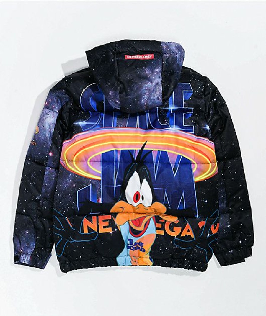 Kids Jackets * | Members Only X Space Jam: A New Legacy Kids' Galaxy Puffer Jacket Competitive Price