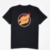 Kids T-Shirts * | Santa Cruz Kids Checkered Ring Flame Black T-Shirt Reduction In Price