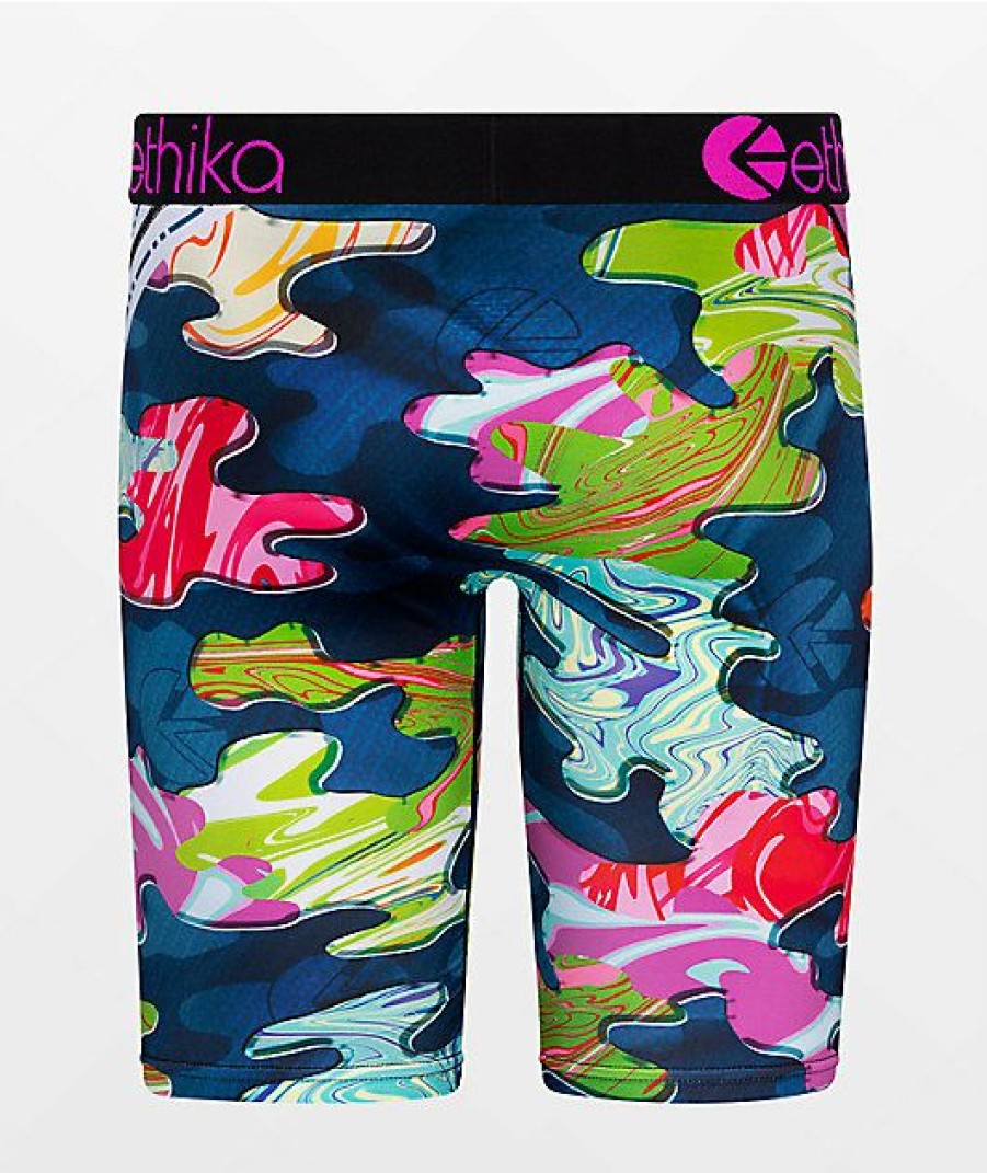 Kids Boxer Briefs * | Ethika Kids Trippy Silk Boxer Briefs Free Delivery