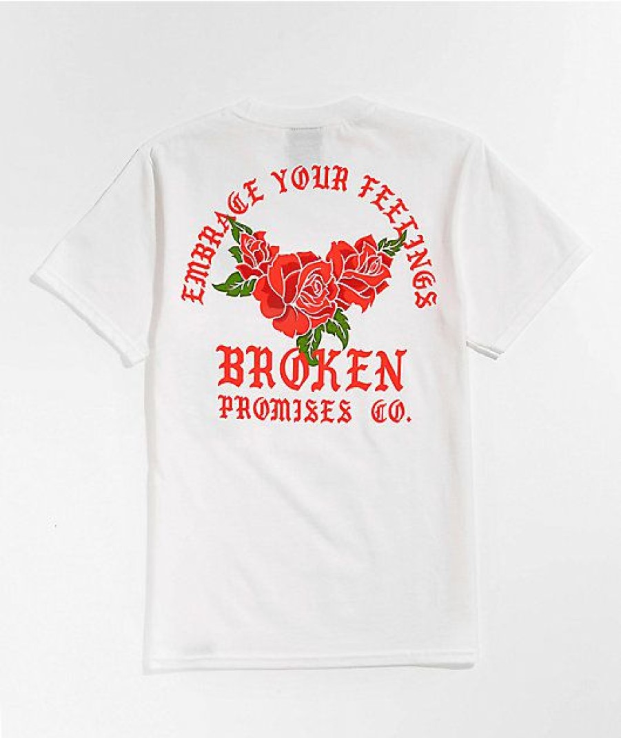 Kids T-Shirts * | Broken Promises Kids' Embrace Ur Feels White T-Shirt At Discount Prices