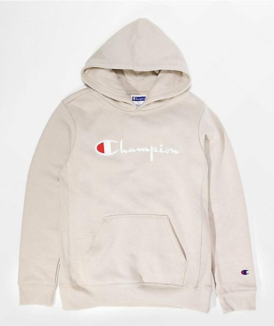 Kids Hoodies & Sweatshirts * | Champion Kids' Tan Hoodie Exclusive Design