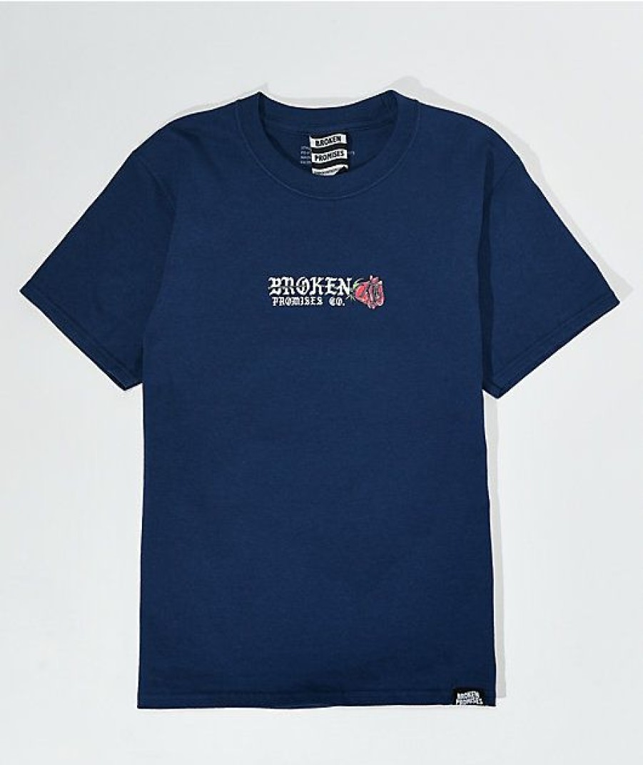 Kids T-Shirts * | Broken Promises Kids' Forever Numb Navy Blue T-Shirt Special Design