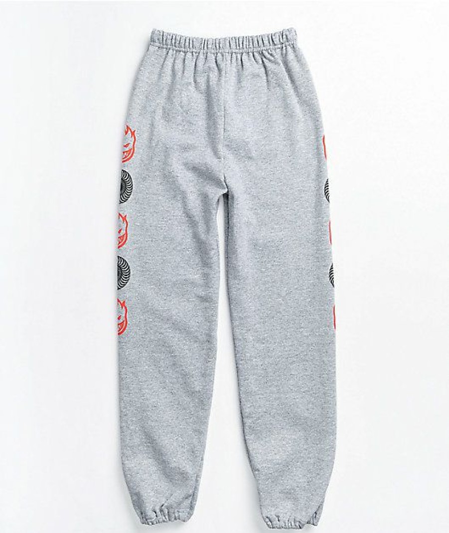 Kids Jeans & Pants * | Spitfire Kids Bighead Swirl Grey Sweatpants Online Discount