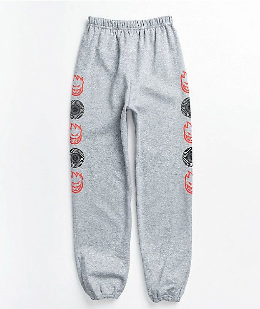 Kids Jeans & Pants * | Spitfire Kids Bighead Swirl Grey Sweatpants Online Discount