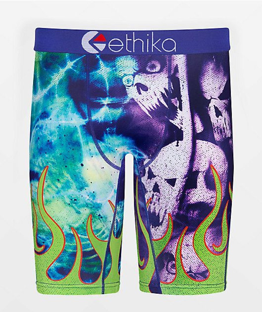 Kids Boxer Briefs * | Ethika Kids Grave Yard Boxer Briefs Special Design