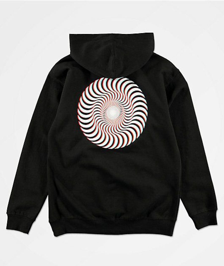 Kids Hoodies & Sweatshirts * | Spitfire Kids Swirl Black Hoodie Cheaper