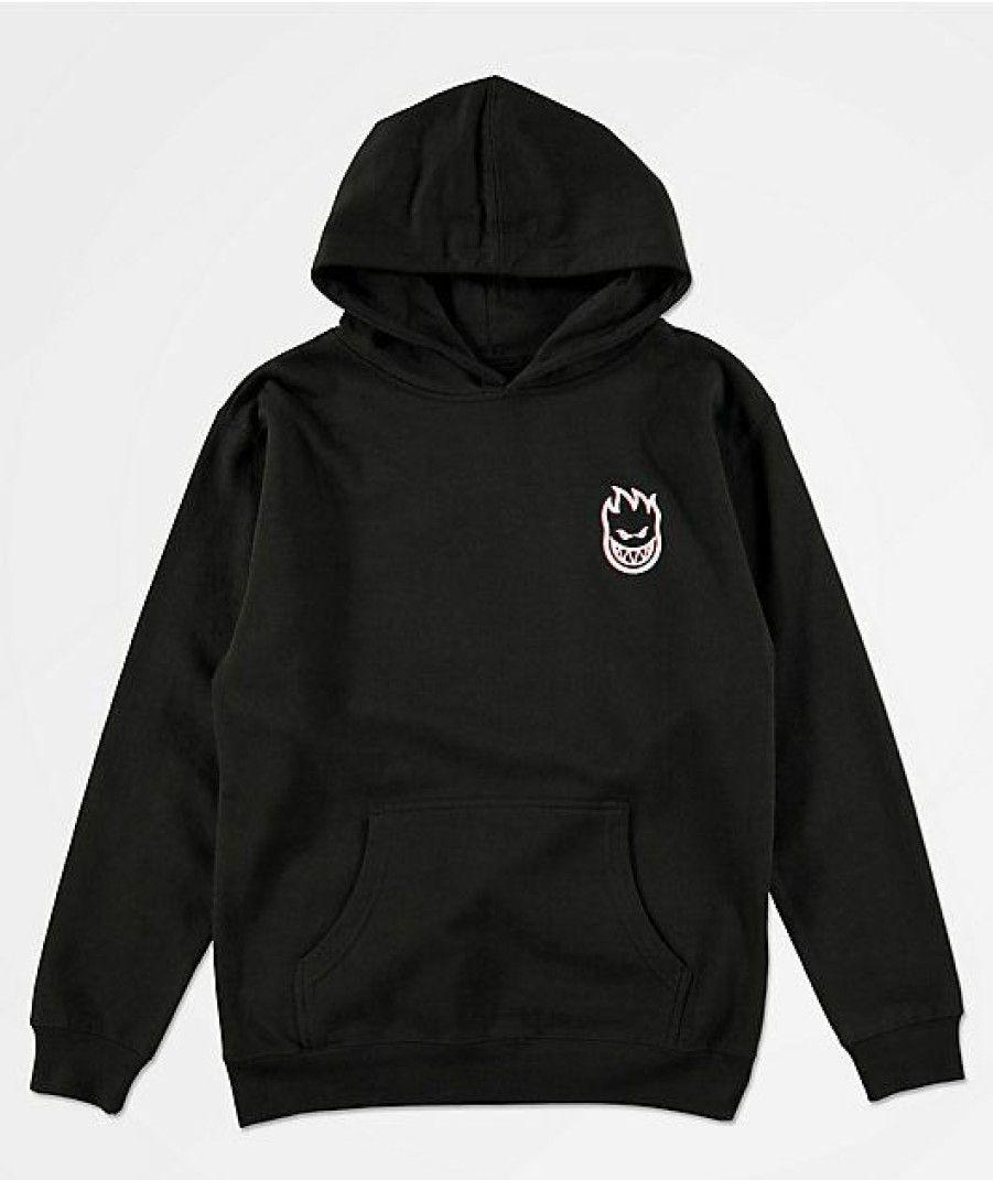 Kids Hoodies & Sweatshirts * | Spitfire Kids Swirl Black Hoodie Cheaper