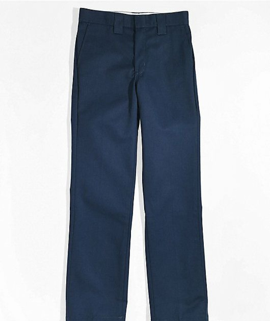 Kids Jeans & Pants * | Dickies Kids Navy Blue Slim Straight Pants Competitive Price