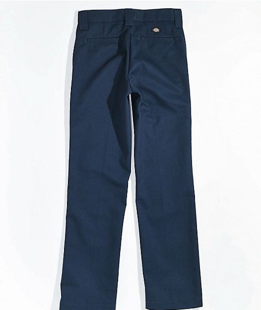 Kids Jeans & Pants * | Dickies Kids Navy Blue Slim Straight Pants Competitive Price