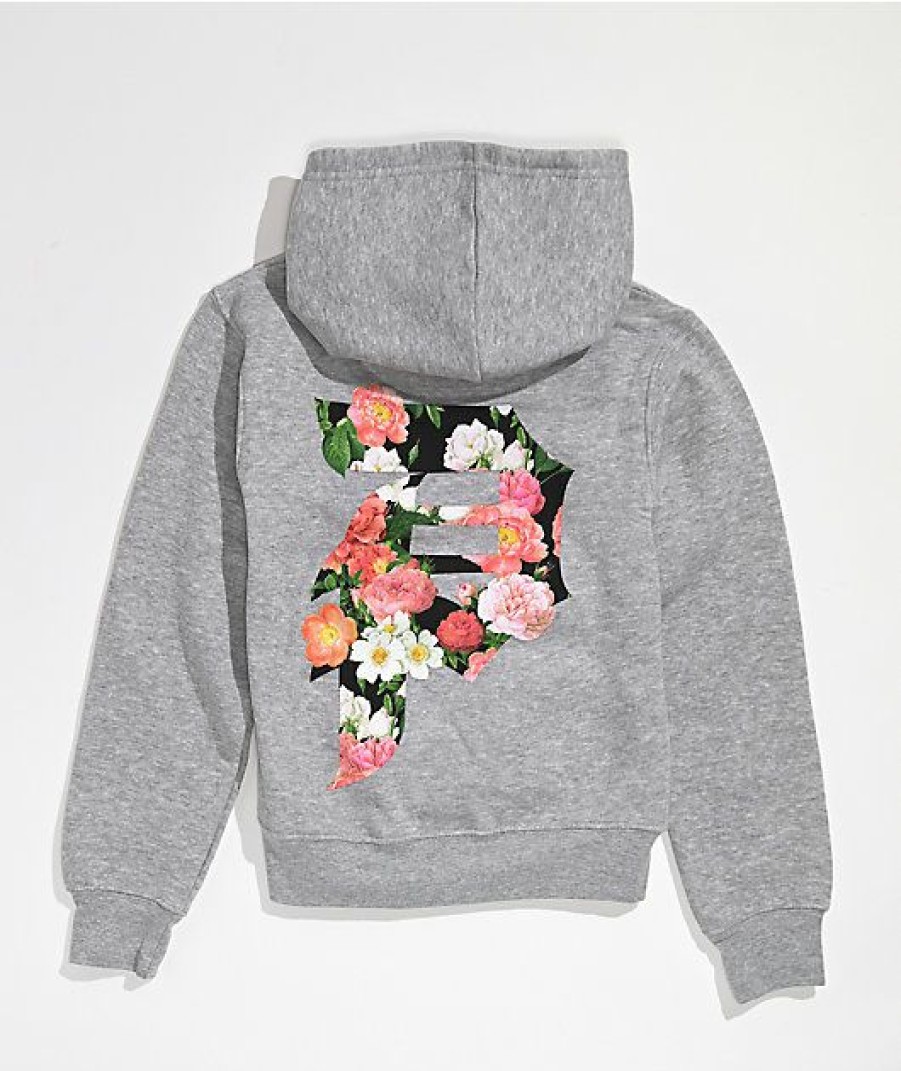 Kids Hoodies & Sweatshirts * | Primitive Kids' Dirty P Grey Hoodie Online Discount