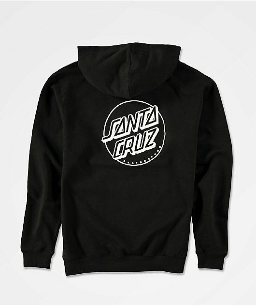 Kids Hoodies & Sweatshirts * | Santa Cruz Kids Opus Dot Black Hoodie Special Design