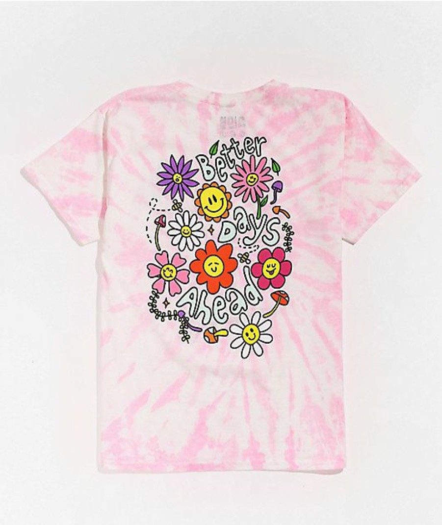 Kids T-Shirts * | A-Lab Kids' Better Days Pink Tie Dye T-Shirt Half Price