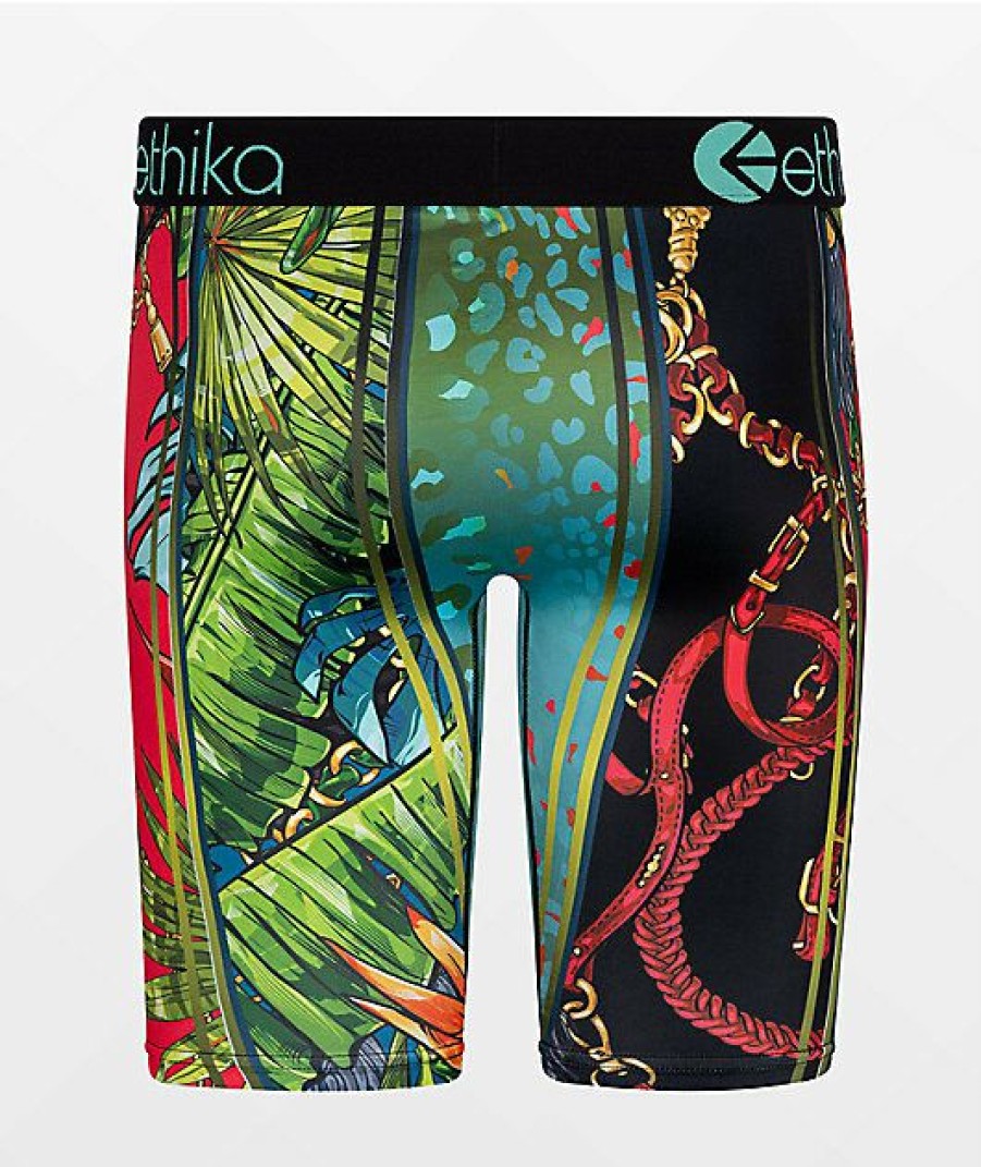 Kids Boxer Briefs * | Ethika Kids' Split Personas Red & Green Boxer Briefs Promotion