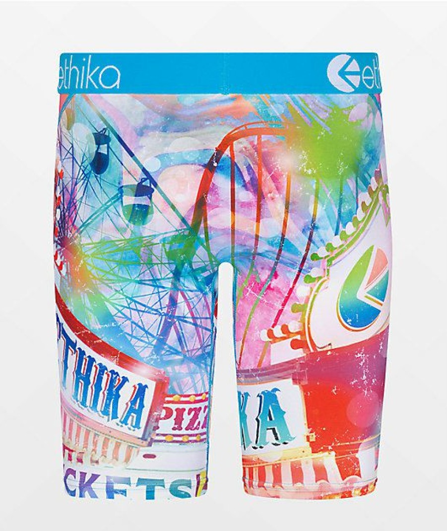 Kids Boxer Briefs * | Ethika Kids' Spring Fair Blue Boxer Briefs New Collections