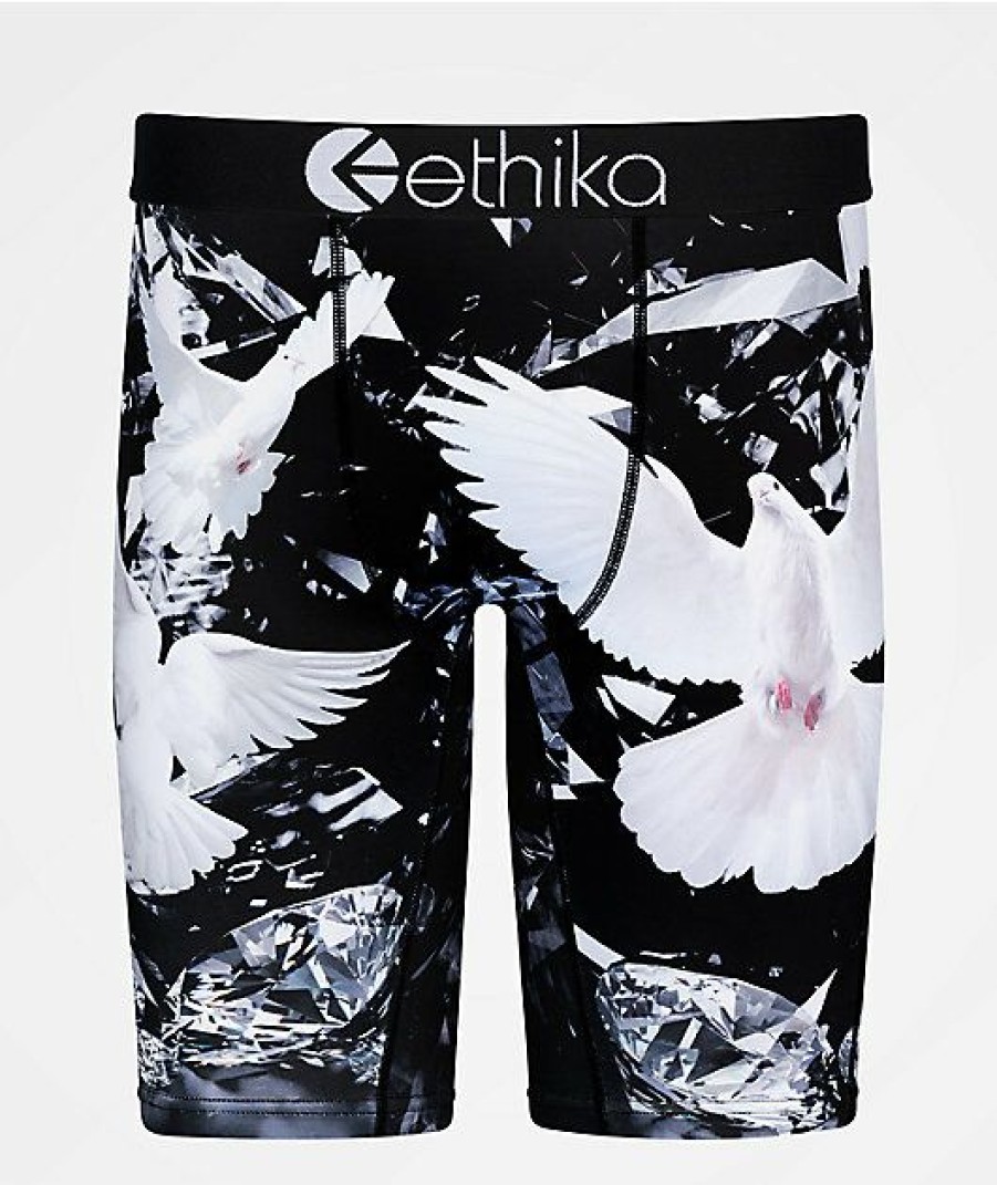 Kids Boxer Briefs * | Ethika Kids Love Diamonds Boxer Briefs Hot Sell