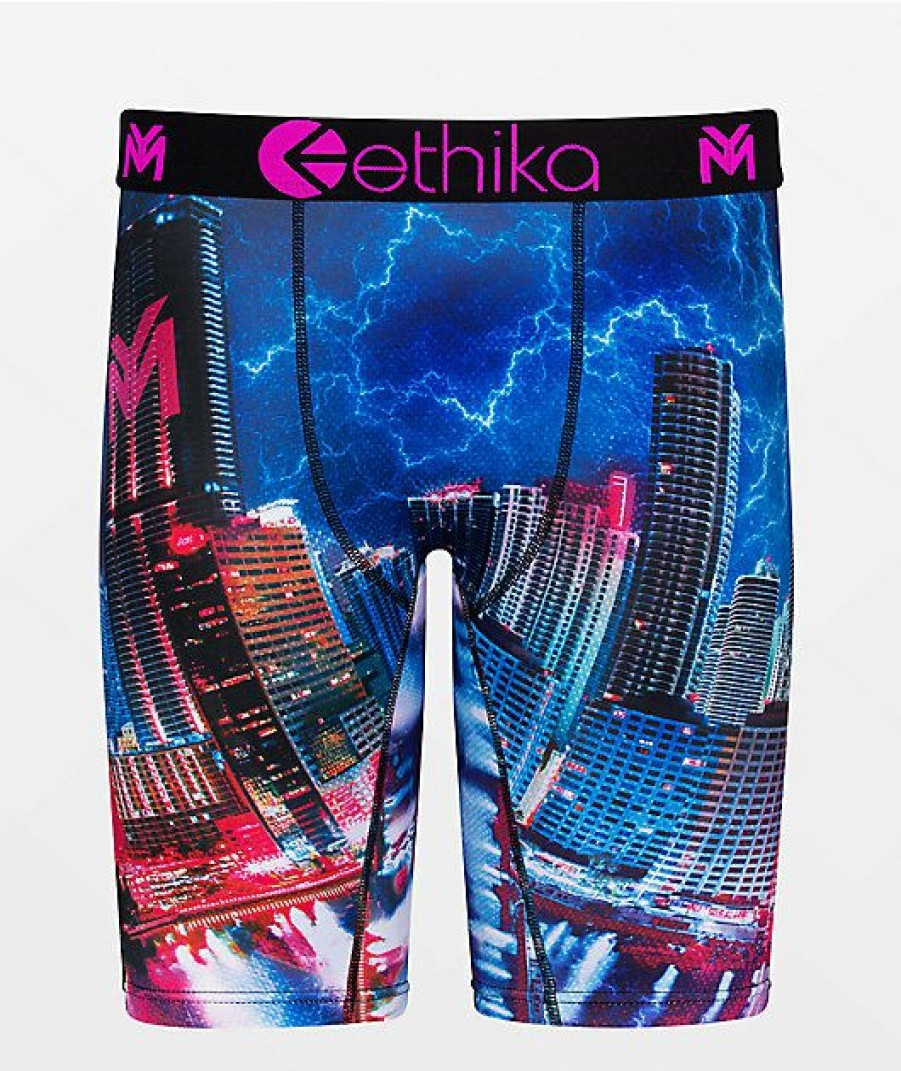 Kids Boxer Briefs * | Ethika Boys Its Lit Boxer Briefs The Varied Pattern