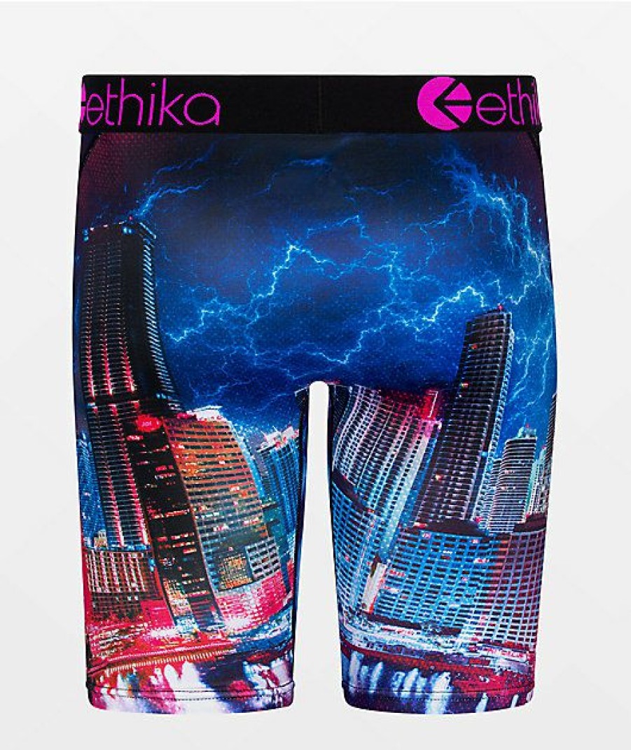 Kids Boxer Briefs * | Ethika Boys Its Lit Boxer Briefs The Varied Pattern