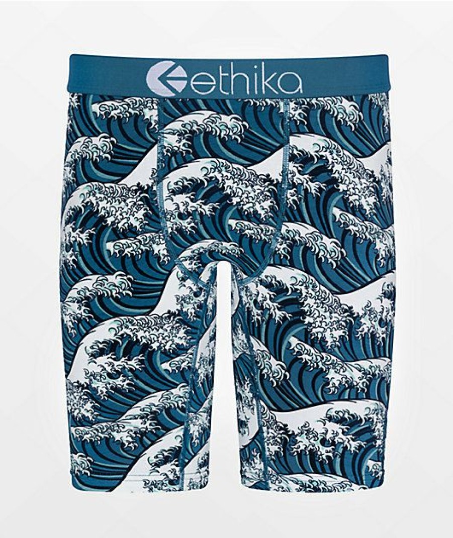 Kids Boxer Briefs * | Ethika Boys Major Wave Boxer Briefs Exactly Discount