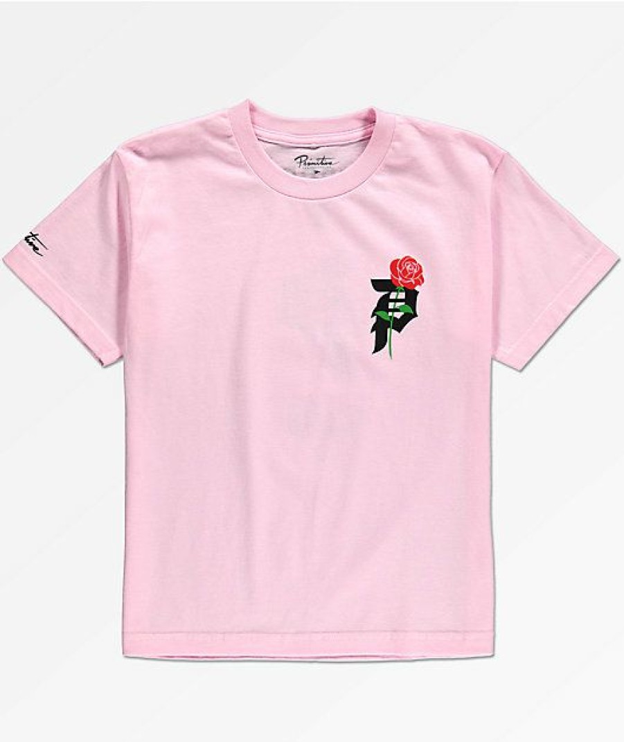 Kids T-Shirts * | Primitive Kids Heartbreak Pink T-Shirt Simple Drawing