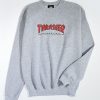 Kids Hoodies & Sweatshirts * | Thrasher Kids Outline Grey Crewneck Sweatshirt The Latest Fashion