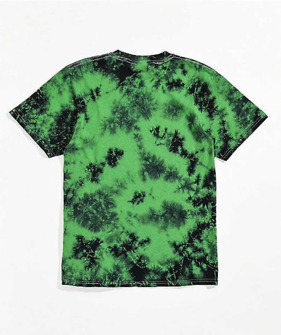 Kids T-Shirts * | Broken Promises Kids' Stunt Devil Green & Black Tie Dye T-Shirt Special Design